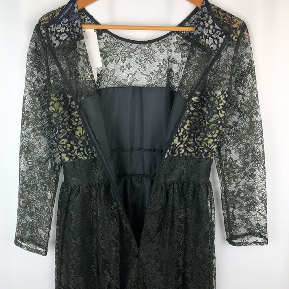 French Connection Molly Lace Fit & Flare Dress - Size 6 - Picture 14 of 16